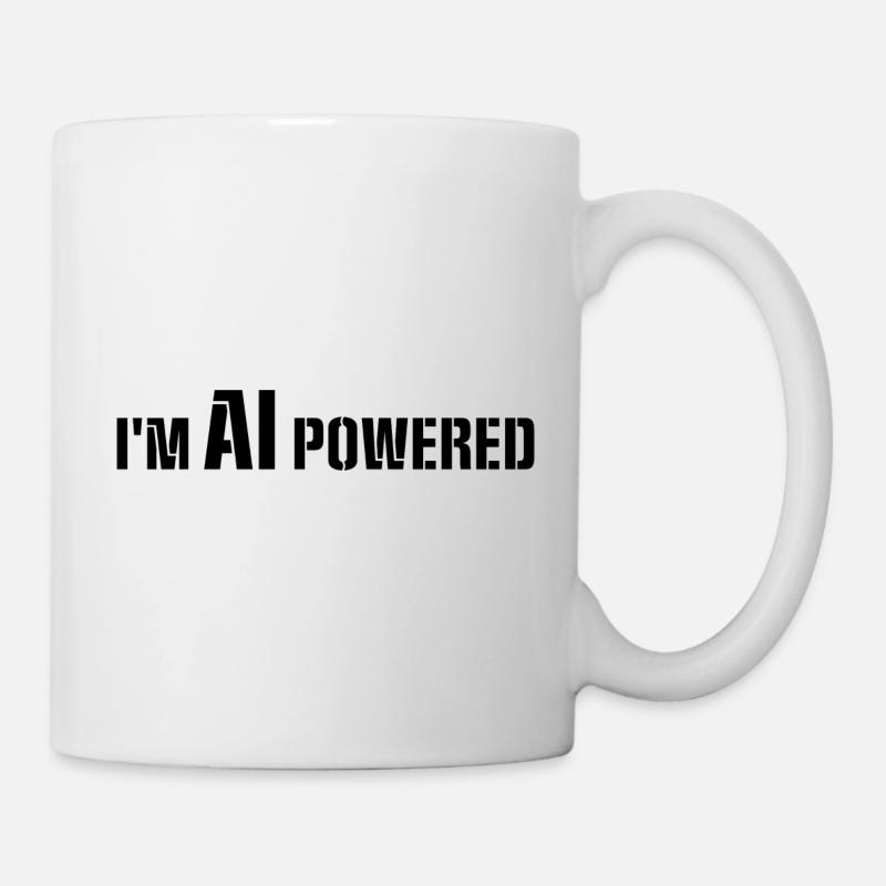JE SUIS ALIMENTÉ PAR L’IA - Mug blanc - blanc