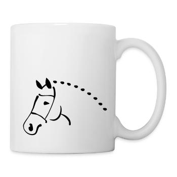 Pferd - Tasse - Weiß - Rechts