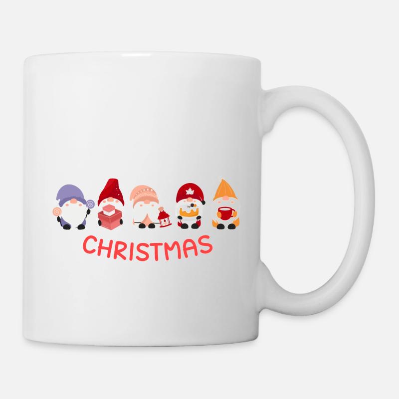 Christmas with 5 Santa - Tasse - Weiß