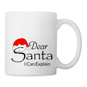 Dear Santa I Can Explain - Tasse - Weiß - Rechts