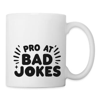 Profi bei schlechten Witzen - Tasse - Weiß - Rechts