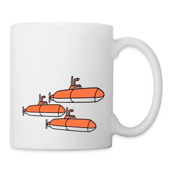 3 U-Boote Flotte Drei Geschwader Gruppe Team Crew - Tasse - Weiß - Rechts