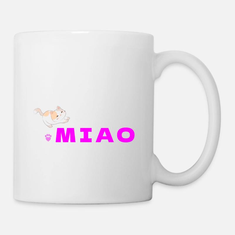 Miaulement Joyeux - Mug blanc - blanc