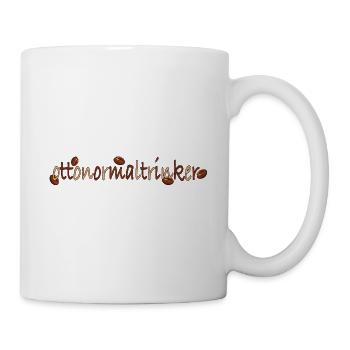 Buveur moyen, café et grains de café - Mug blanc - blanc - Droite