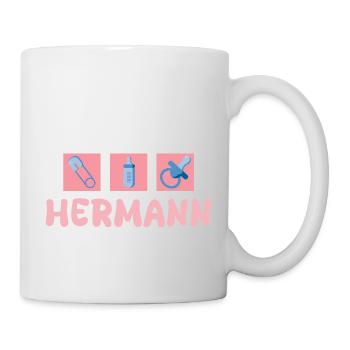 Hermann as a pacifier - Mug - white - Right