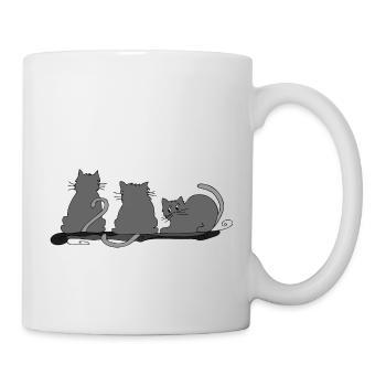 Katzen - Tasse - Weiß - Rechts