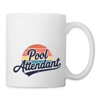 Humor am Pool - Tasse - Weiß - Rechts