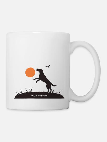 HUND, WAHRE FREUNDE - Tasse - Weiß