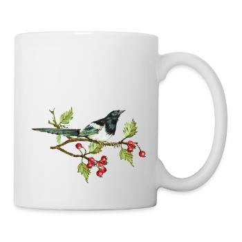 Bunter Vogel - Tasse - Weiß - Rechts