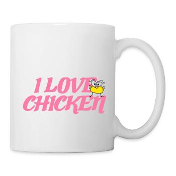 Yellow Chicken I love chicken - Mug - white - Right