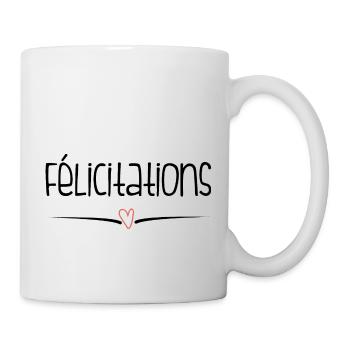 WELL DONE. CONGRATULATIONS. BIRTH. ANNIVERSARY. FERRY - Mug - white - Right