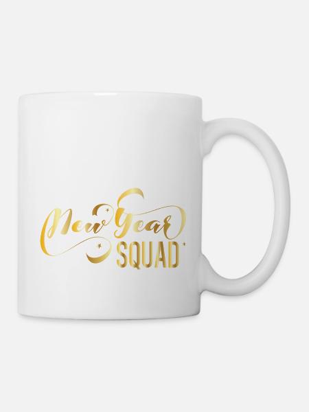 New Year Squad – Cooles Silvester Design - Tasse - Weiß