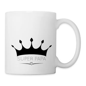 Super-Papa - Tasse - Weiß - Rechts