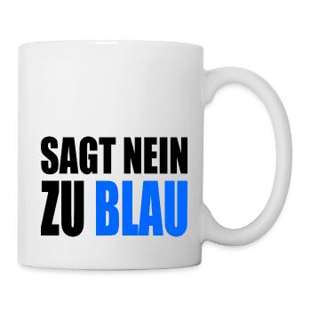 Dites non au bleu - Mug blanc - blanc - Droite