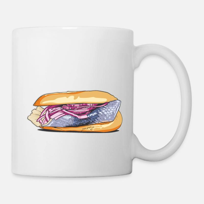 Fischsemmel // Illustration - Tasse - Weiß