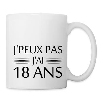 I Can't I'm 18 - Geburtstagsgeschenk - Tasse - Weiß - Rechts