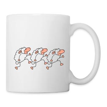 Trois moutons marchant Happy Pride 3 Friends Team - Mug blanc - blanc - Droite