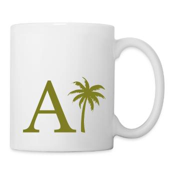Letter A Green Palm - Mug - white - Right