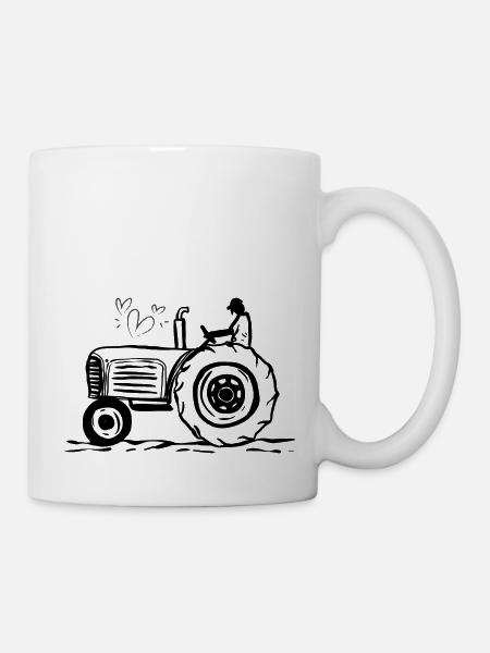 Traktor / Traktor / Traktor - Tasse - Weiß
