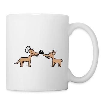 2 Dogs Big Nose Greeting Team Two Friends Crew - Mug - white - Right