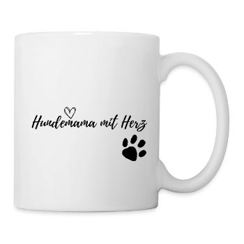 Hundemama mit Herz – Perfekt für alle Hundeliebhab - Tasse - Weiß - Rechts