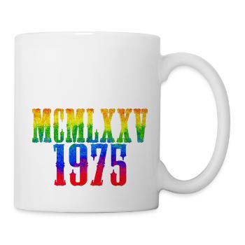 1975 Vintage Rétro des années 70 50 Né Fête d’anniversaire Femme - Mug blanc - blanc - Droite