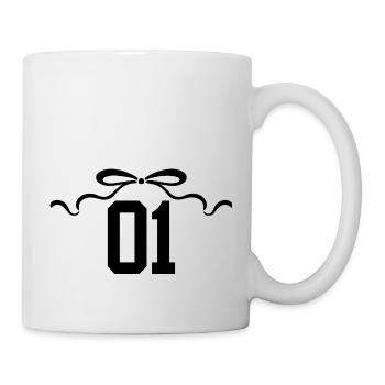 Numéro 1 noeud -1e anniversaire - Mug blanc - blanc - Droite