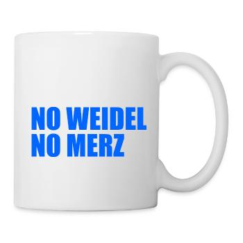 No weidel no merz - Tasse - Weiß - Rechts