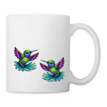 kolibri vogel 2 - Tasse - Weiß - Rechts