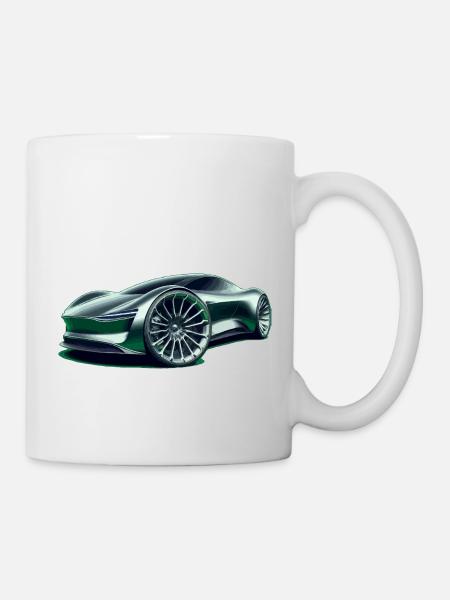 Super voiture futuriste - Mug blanc - blanc
