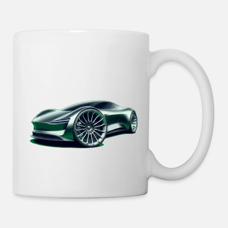 Super voiture futuriste - Mug blanc - blanc