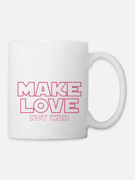 FAITES L’AMOUR, PAS LA GUERRE - Mug blanc - blanc