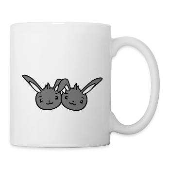2 Bunnies Friends Team Crew Couple Two Lucky - Mug - white - Right