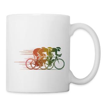 Vintage Rennradfahrer - Tasse - Weiß - Rechts