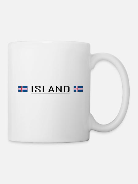 Island Land Iceland Skandinavien Urlaub - Tasse - Weiß