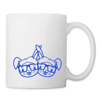 2 Hasen Nerds Geek Hornbrille Team Freunde Crew - Tasse - Weiß - Rechts