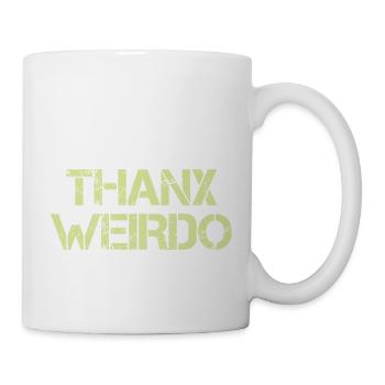 Thank you irony vintage text saying - Mug - white - Right