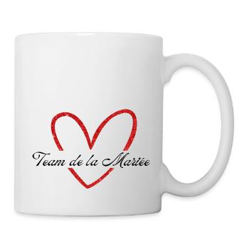 Red Heart Glitter Bride Team - Mug - white - Right