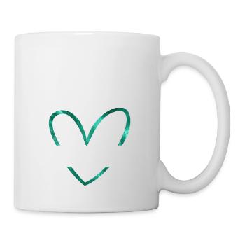 Glitzer Grünes Herz Braut Zeuge - Tasse - Weiß - Rechts