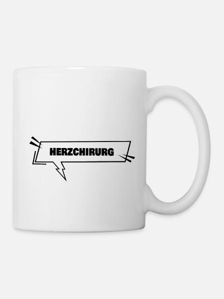 Bildung Herzchirurg - Tasse - Weiß
