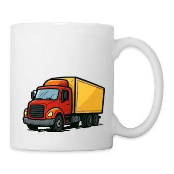 lastwagen comic - Tasse - Weiß - Rechts