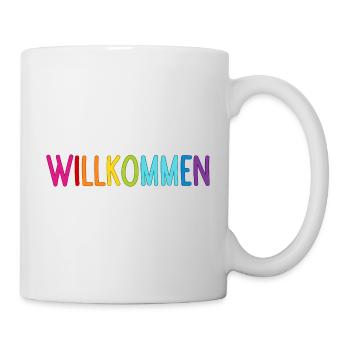 Willkommen - Tasse - Weiß - Rechts