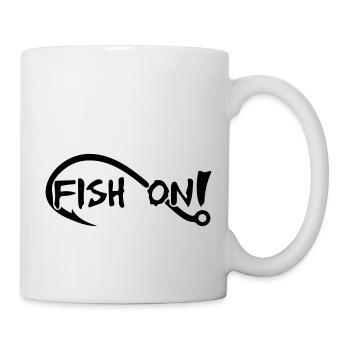Fisch auf - Tasse - Weiß - Rechts