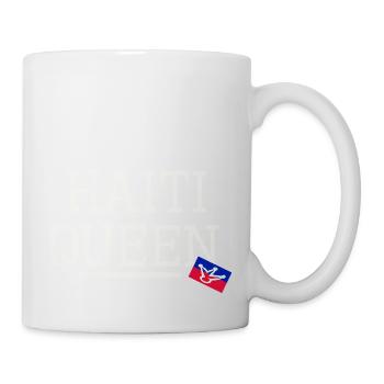 Haiti queen with funny flag - Mug - white - Right