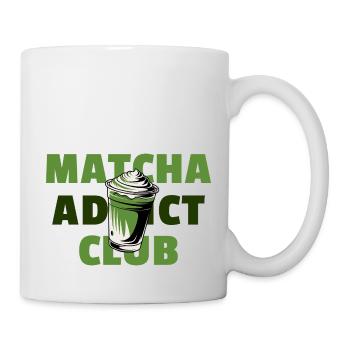 Matcha Addict Club - Grüntee Design - Tasse - Weiß - Rechts