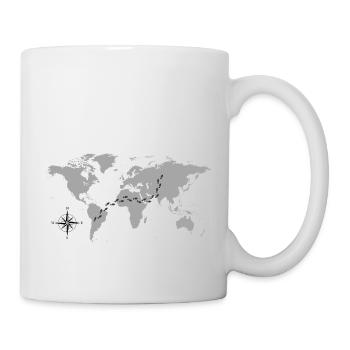 Reisender auf Weltreise - Tasse - Weiß - Rechts