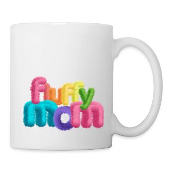 Fluffy Mom – Fluffy 3D Typography - Mug - white - Right