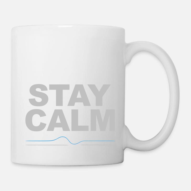 Stay Calm ECG Lifeline Relax Peace - Mug - white