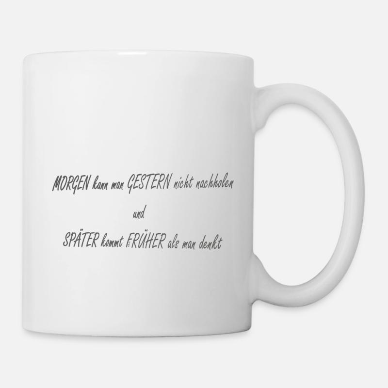 Demain Hier Plus tard Plus tôt2 - Mug blanc - blanc