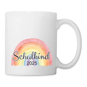 Schulkind Regenbogen bunt - Tasse - Weiß - Rechts